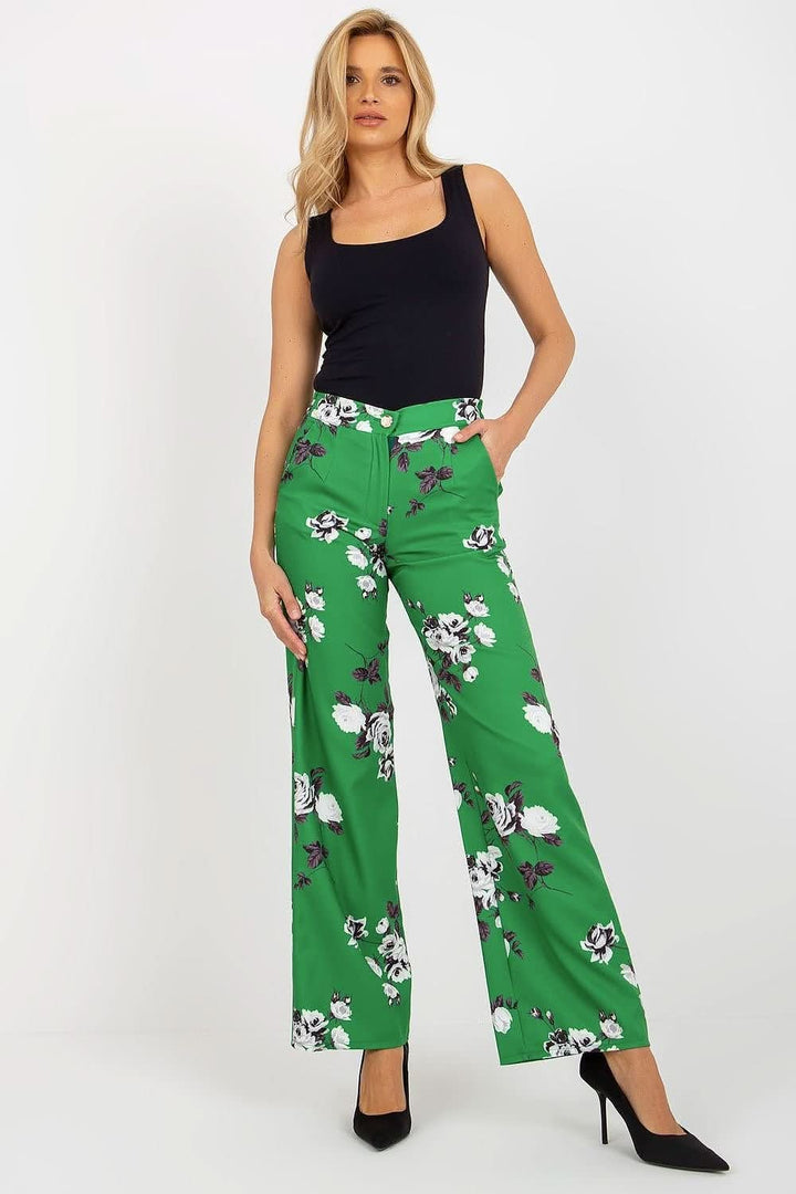Wide-Leg High-Waisted Pants with Pockets - Ludowika 