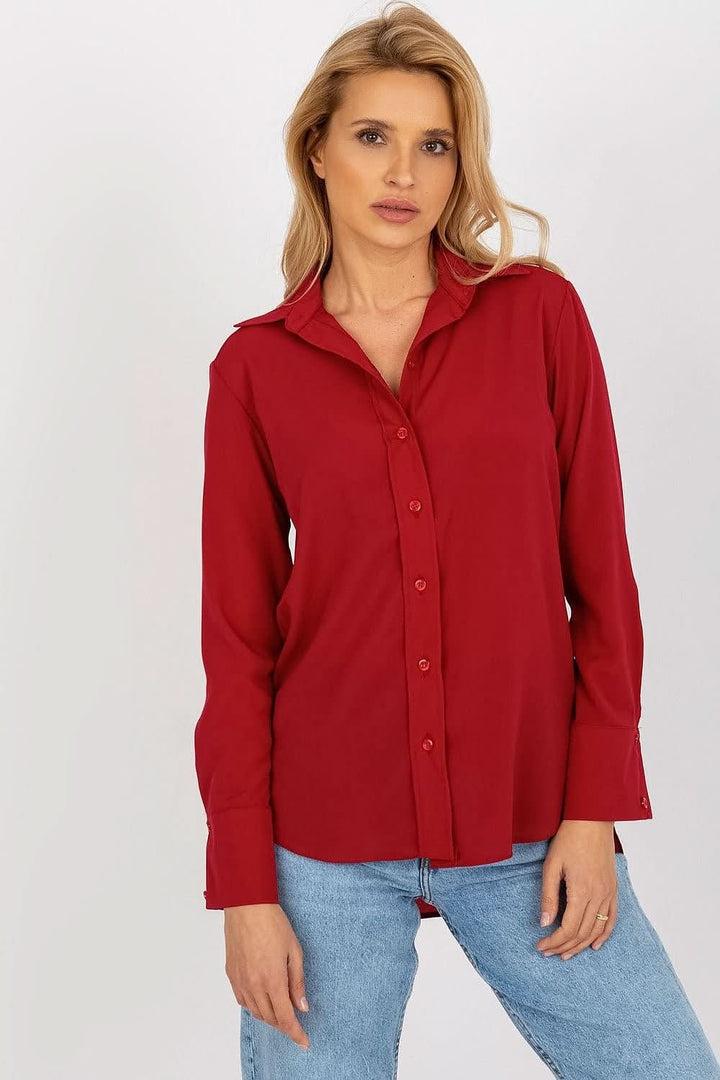 Women's Long-Sleeve Button-Down Shirt - Ludowika 
