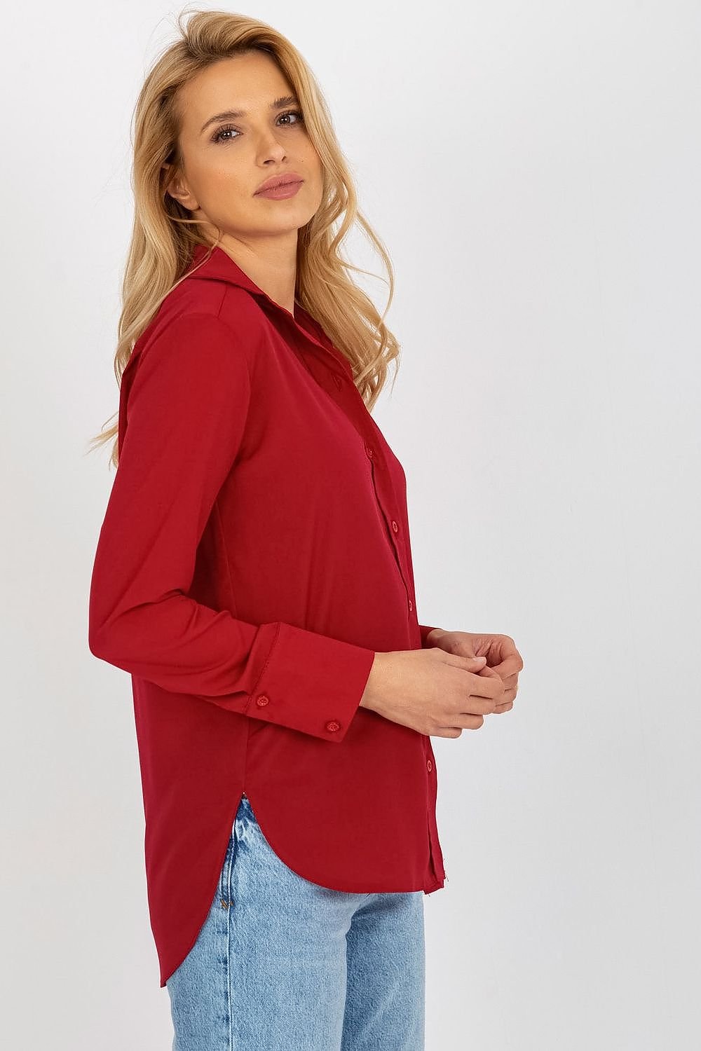 Langarm-Button-Down-Hemd für Damen