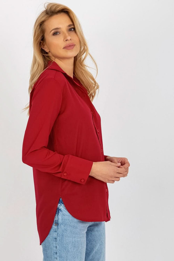 Women's Long-Sleeve Button-Down Shirt - Ludowika 