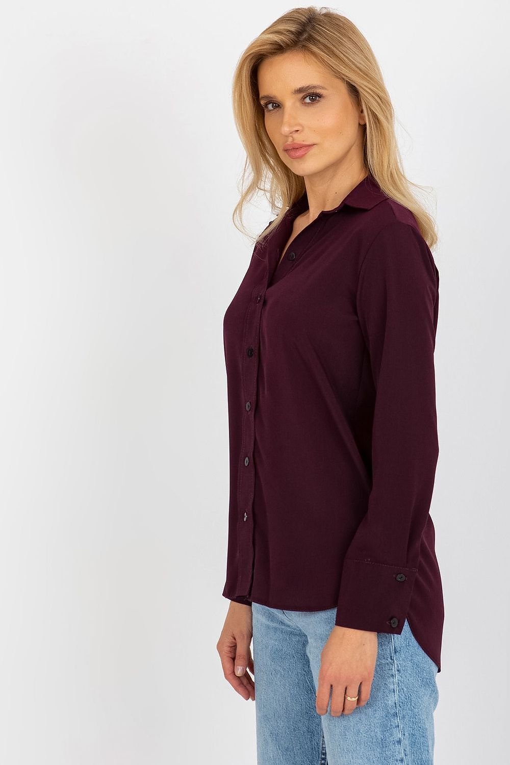 Langarm-Button-Down-Hemd für Damen