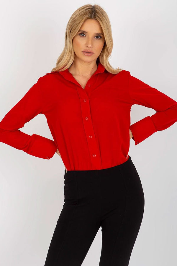 Women's Long-Sleeve Button-Down Shirt - Ludowika 