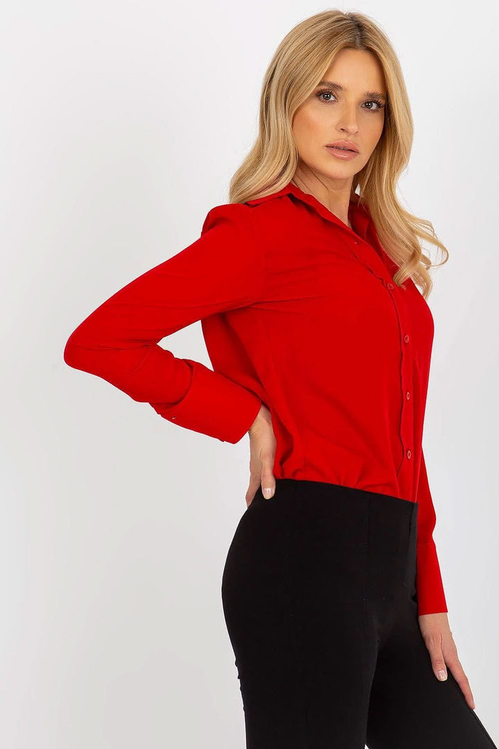 Women's Long-Sleeve Button-Down Shirt - Ludowika 