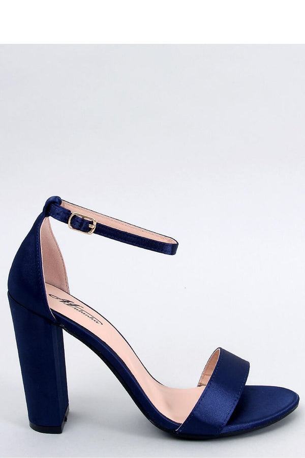 Women's Sandals 10 cm Heel with Satin Finish and Adjustable Ankle Strap