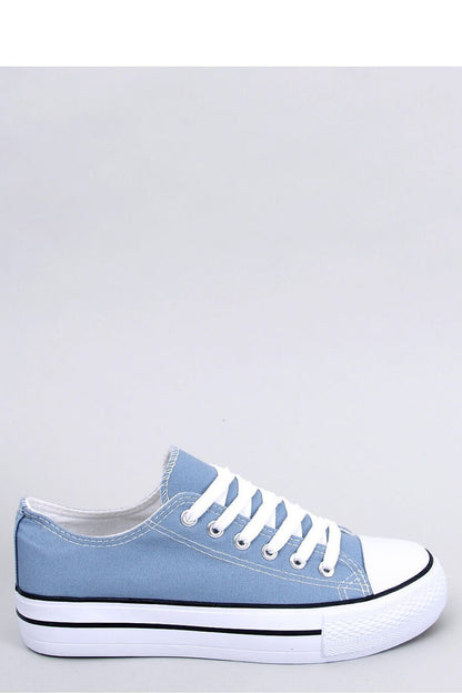 Klassische blaue Sneakers mit hoher Sohle für Damen