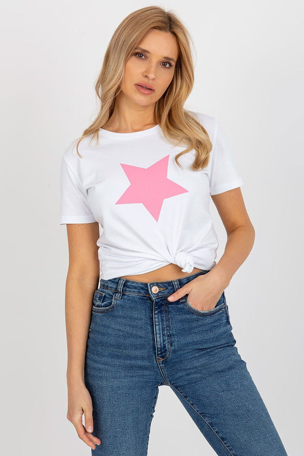 Women's Short-Sleeve T-Shirt with Front Decorative Print