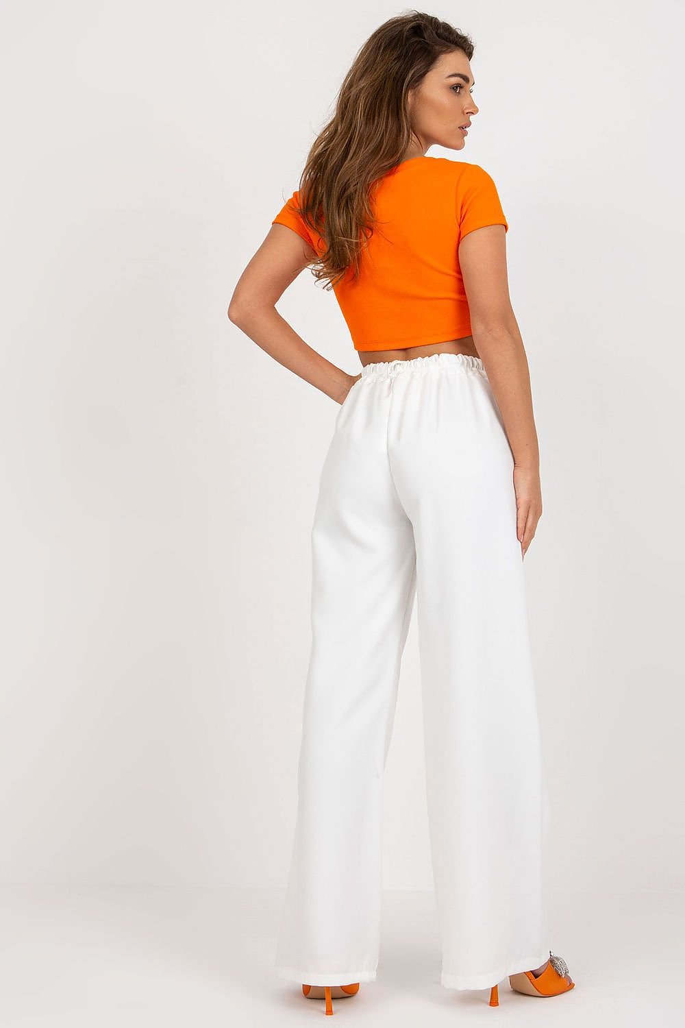 Pantalon taille haute plissé