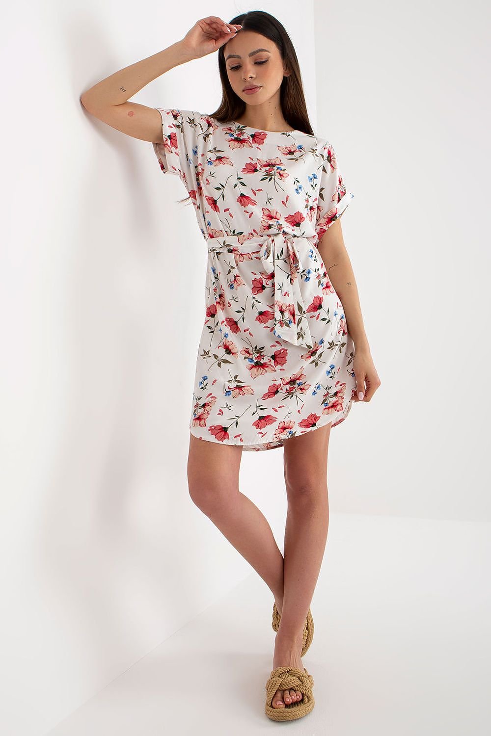 Floral Summer Dress with Belt