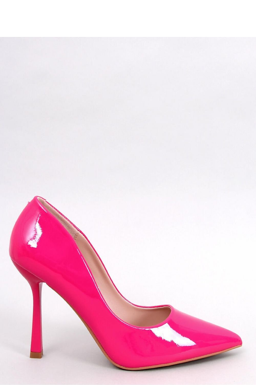 Pink Lacquered Women's Pumps with 11 cm Stiletto Heel and Tapered Toe Ecological Leather