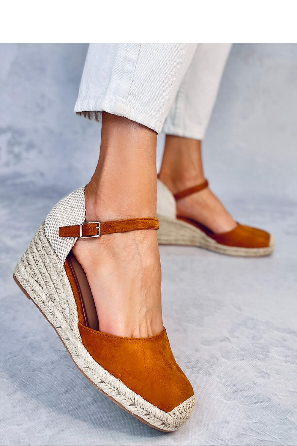 Summer-Ready Women's Espadrilles with 7 cm Anchor Heel in Eco-Friendly Suede and Fabric