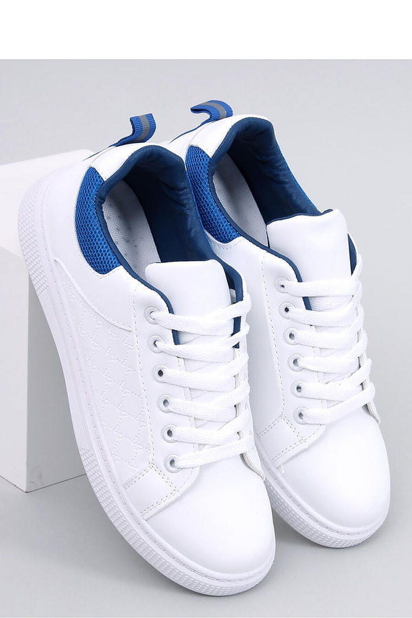Women's Lace-Up Sneakers with Embossed Pattern