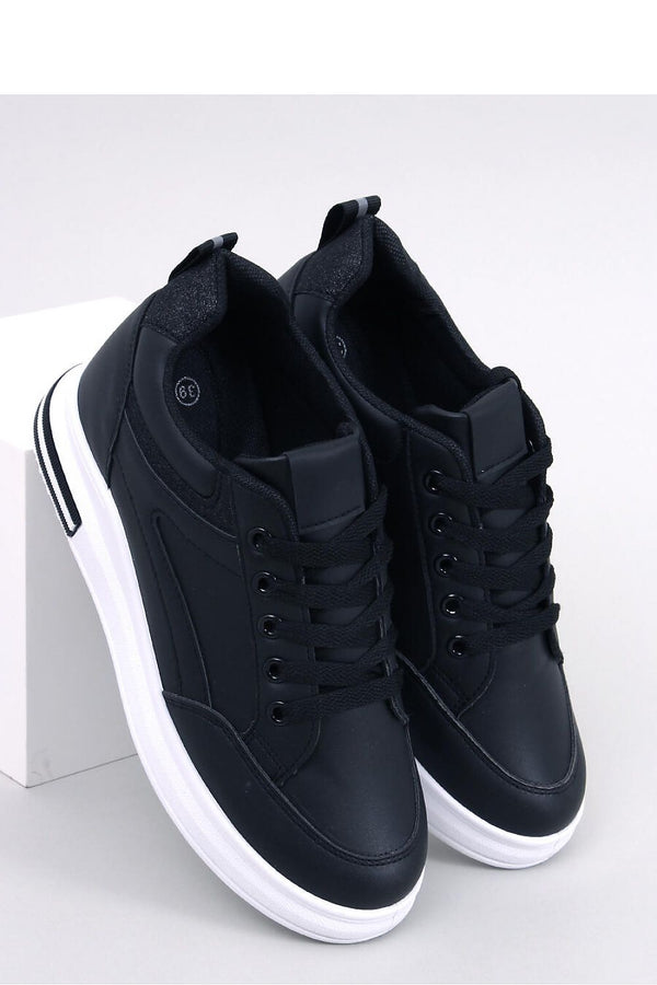 Women's Sneakers on High Sole with Shiny Inserts