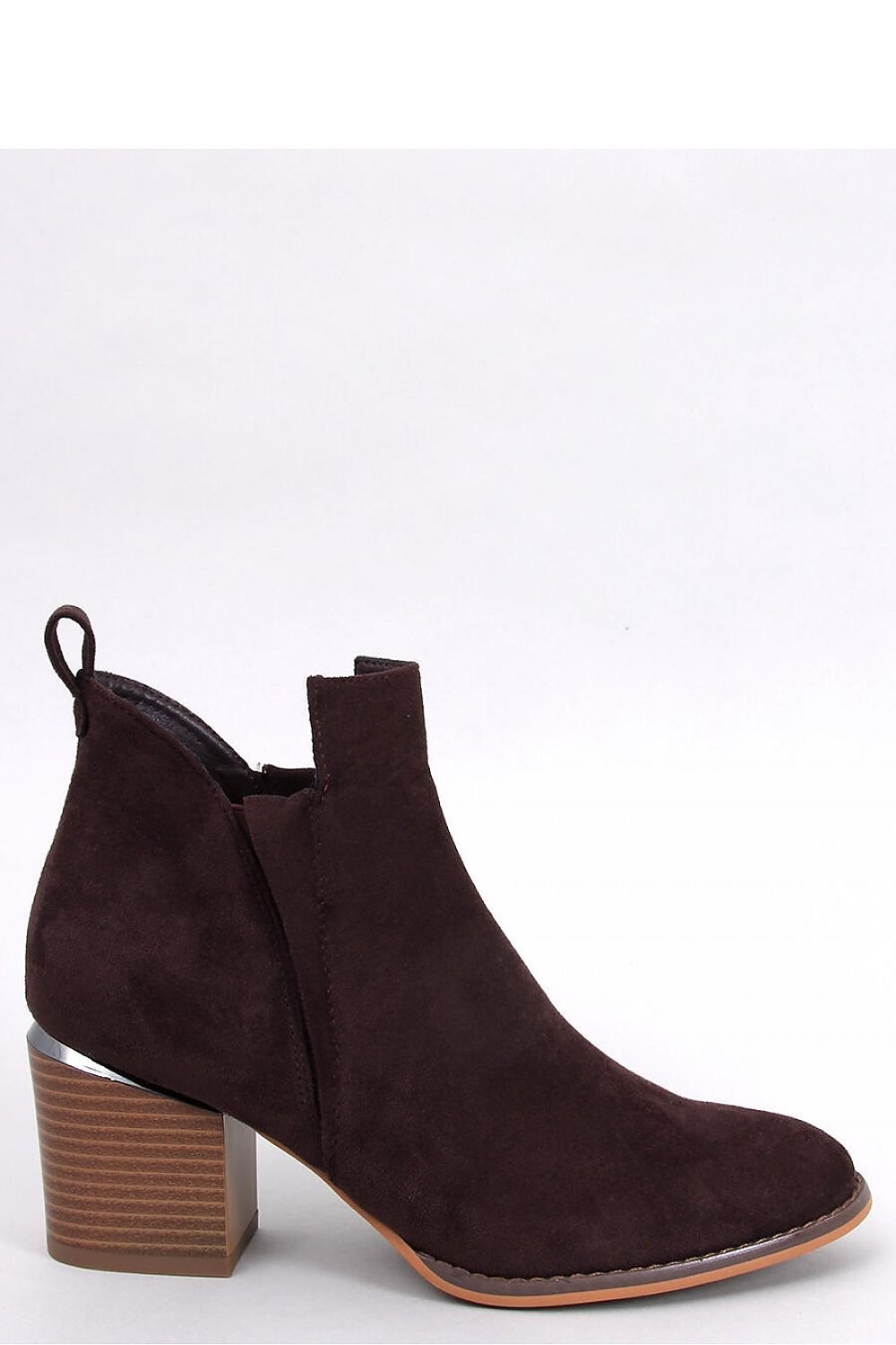 Classic Suede Boots with Wide Heel and Cutouts