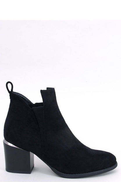 Classic Women's Suede Boots with Wide Heel and Cutouts