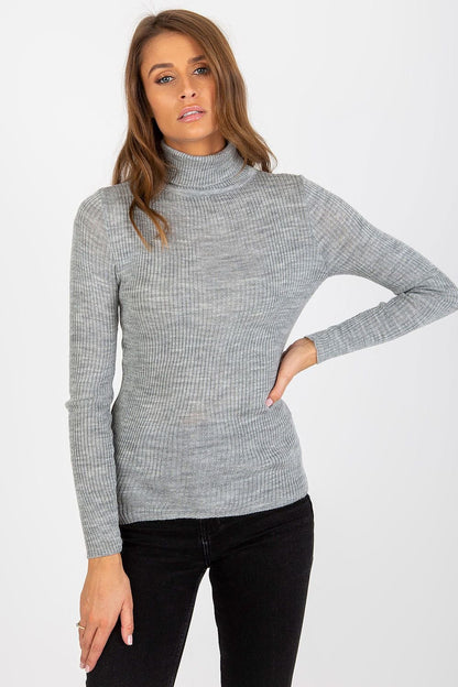 Pull col roulé côtelé – Acrylique doux pour un confort quotidien