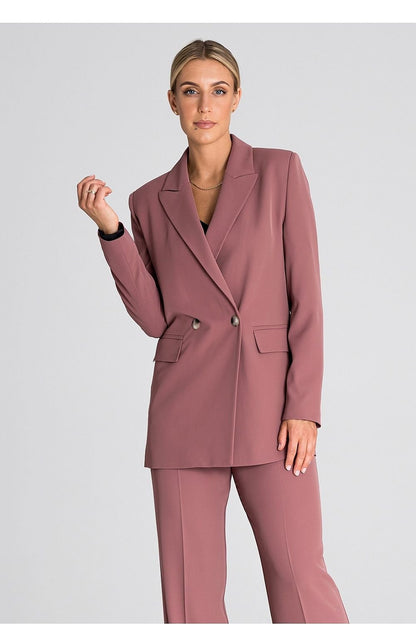 Blazer croisé élégant à manches longues