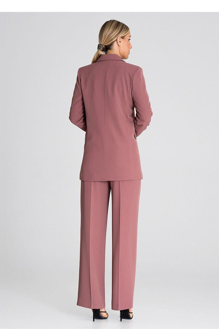 Elegant Long Sleeve Double-Breasted Blazer - Ludowika 