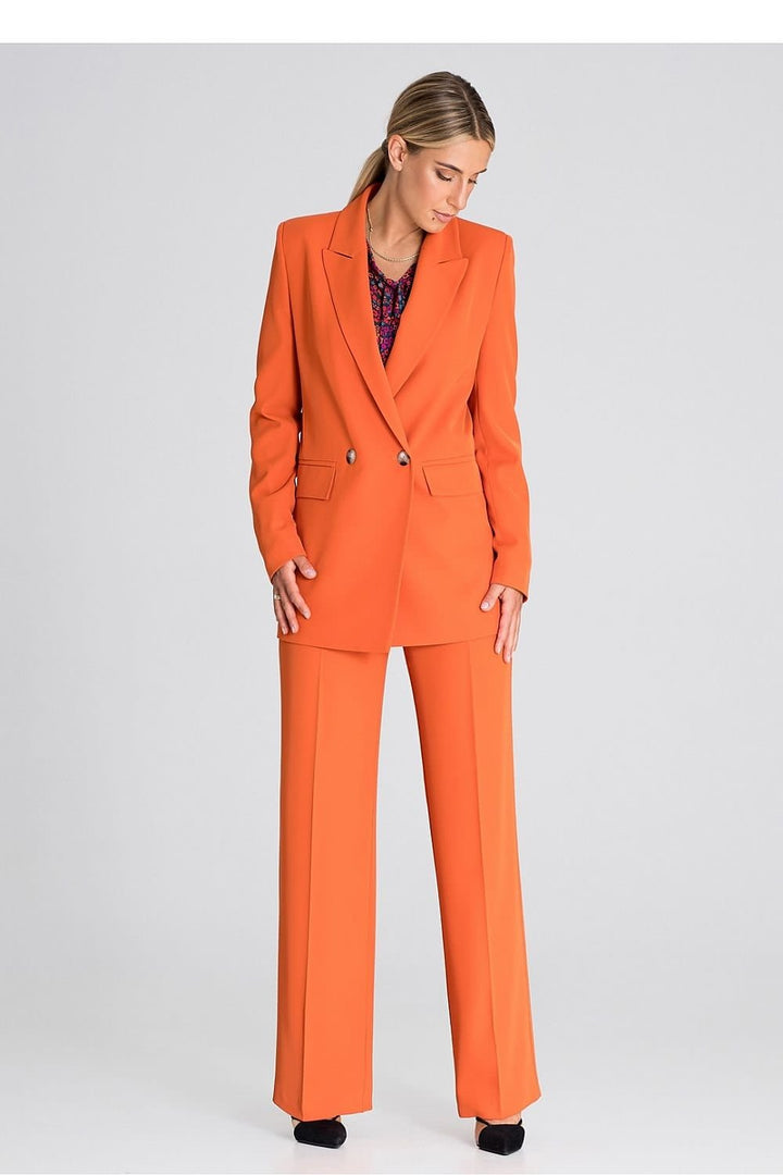 Elegant Long Sleeve Double-Breasted Blazer - Ludowika 