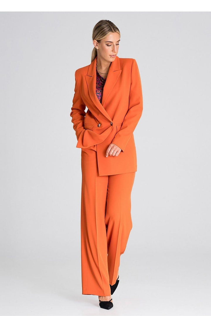 Elegant Long Sleeve Double-Breasted Blazer - Ludowika 