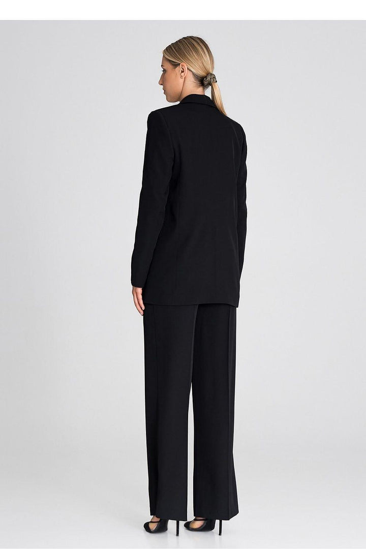 Elegant Long Sleeve Double-Breasted Blazer - Ludowika 