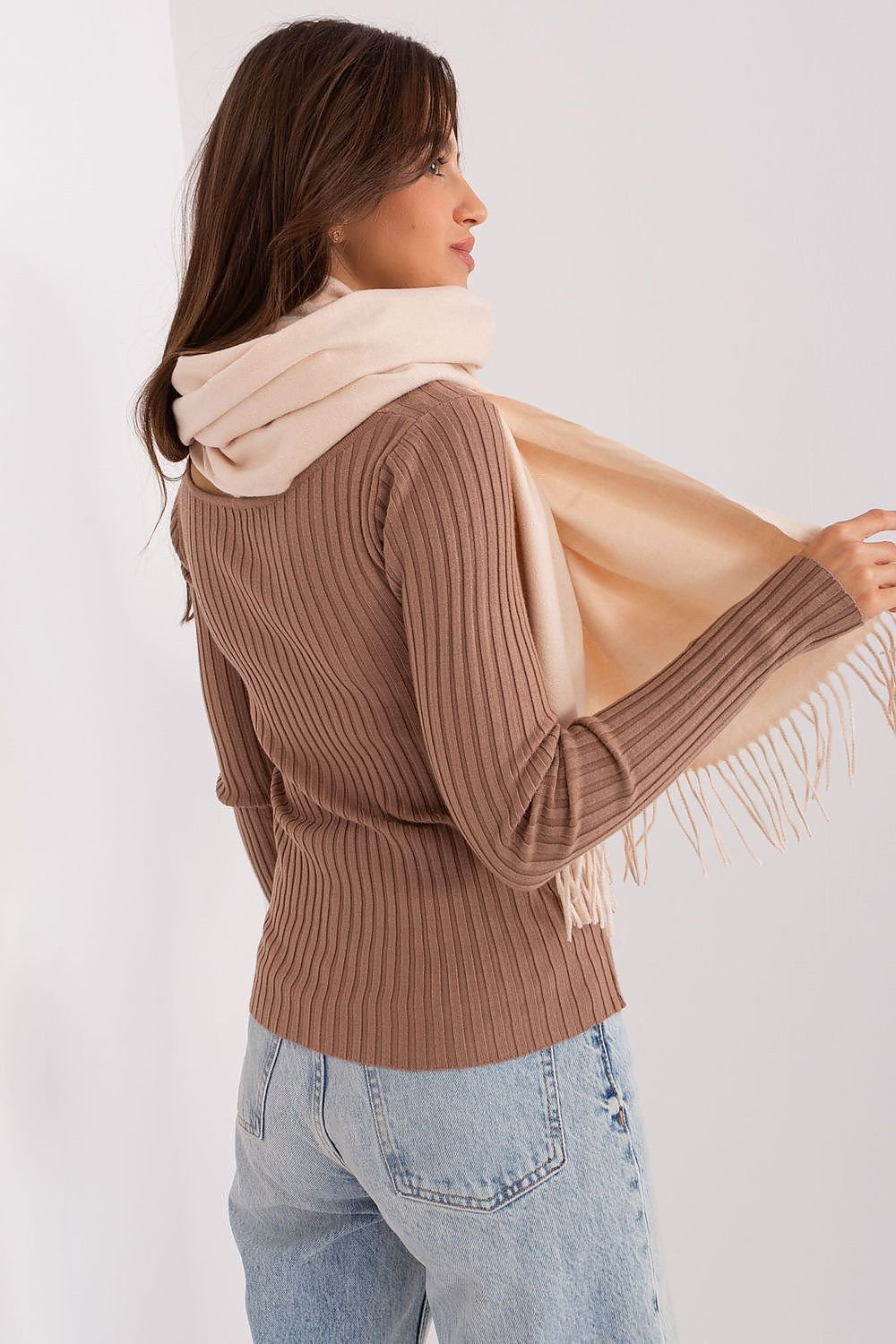 Warm Long Scarf with Decorative Tassels for Winter