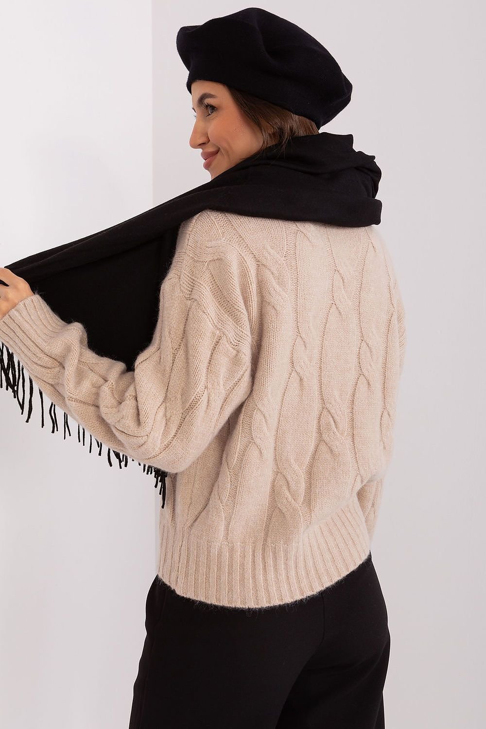 Warm Long Scarf with Decorative Tassels for Winter