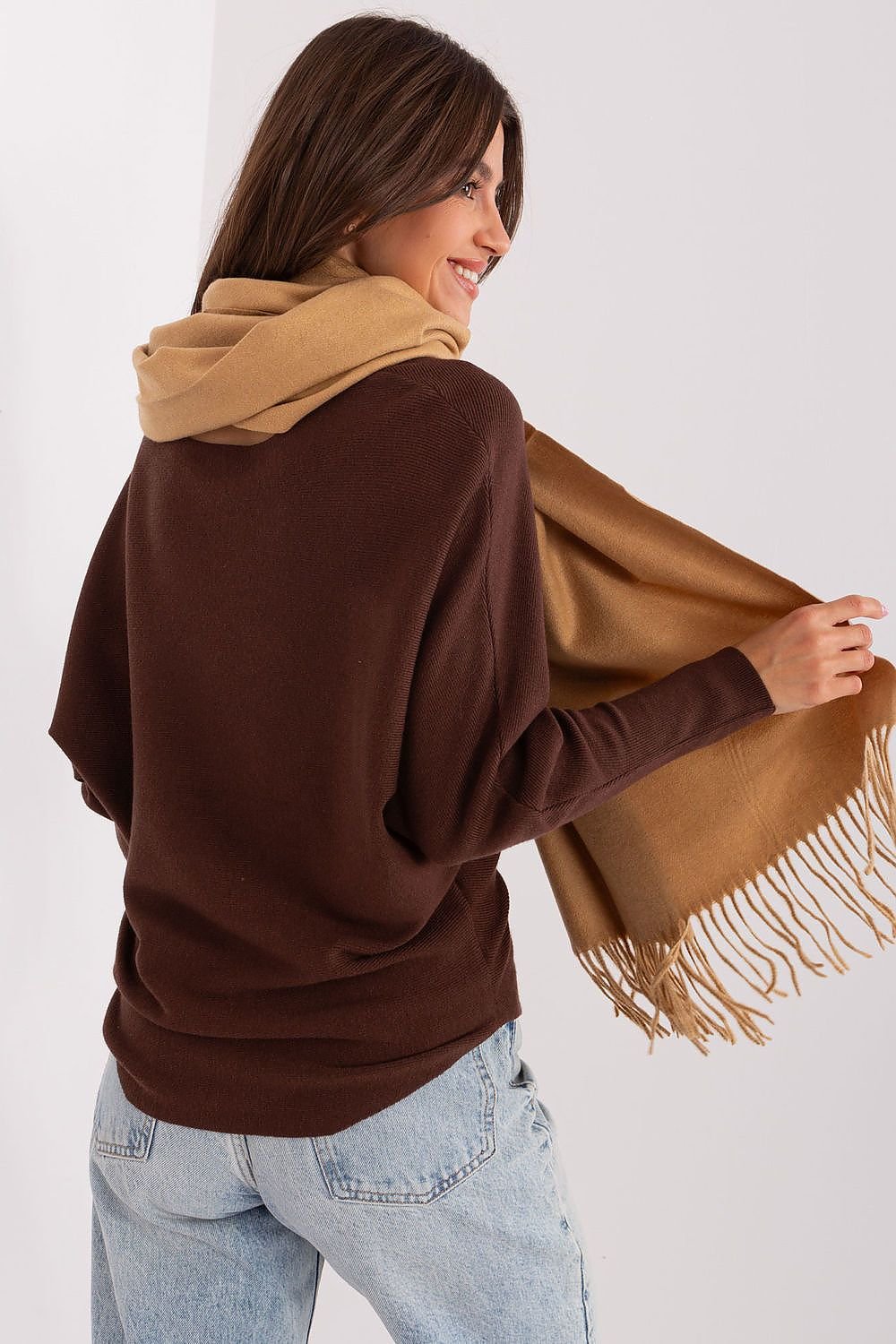 Warm Long Scarf with Decorative Tassels for Winter