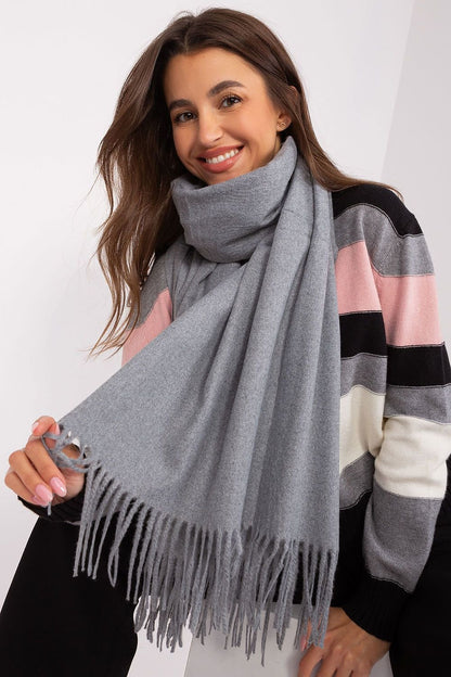 Warm Long Scarf with Decorative Tassels for Winter