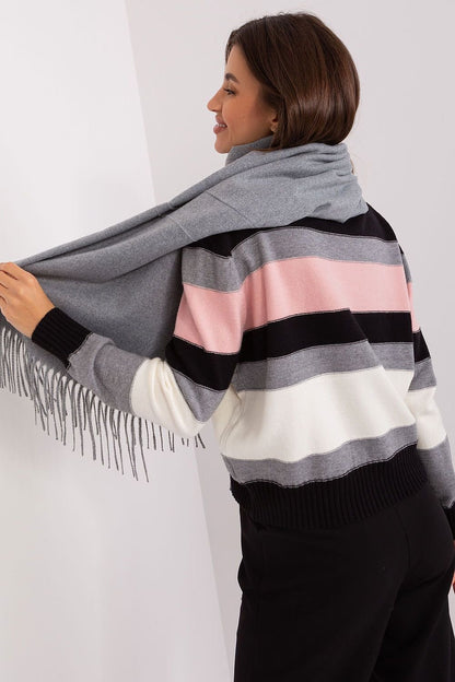 Warm Long Scarf with Decorative Tassels for Winter