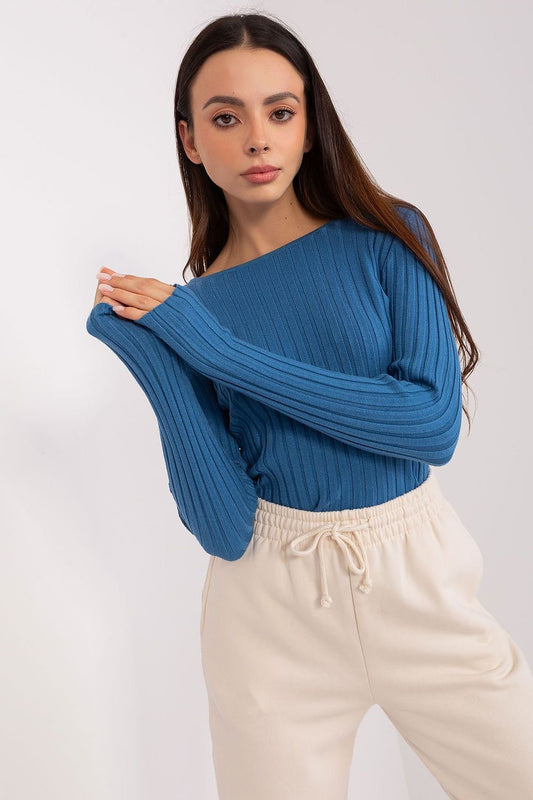 Timeless Women's Sweater with Ribbed Texture