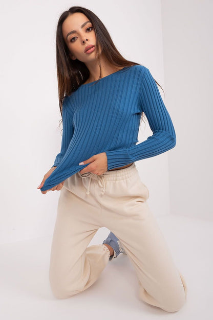 Timeless Women's Sweater with Ribbed Texture