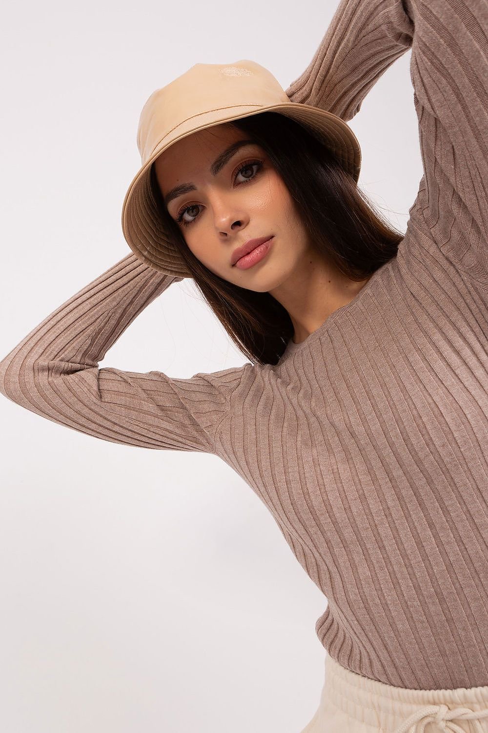 Timeless Women's Sweater with Ribbed Texture