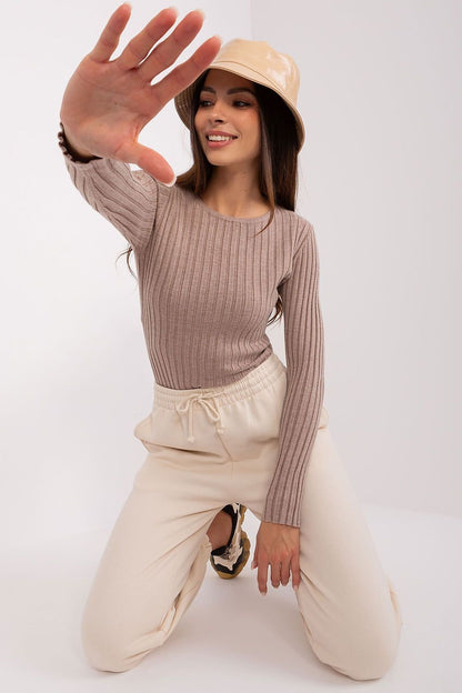 Timeless Women's Sweater with Ribbed Texture