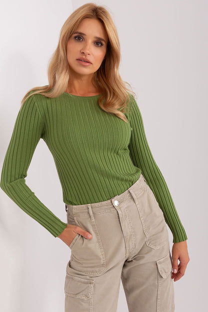 Timeless Women's Sweater with Ribbed Texture