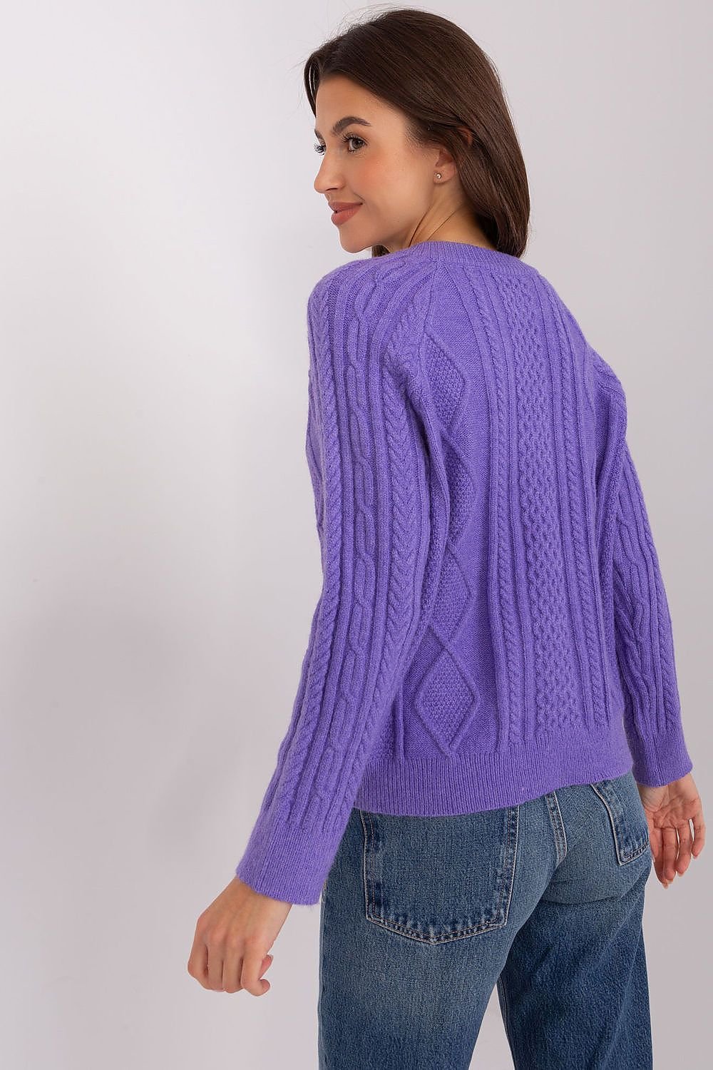 Pull cardigan boutonné à col rond pour femme