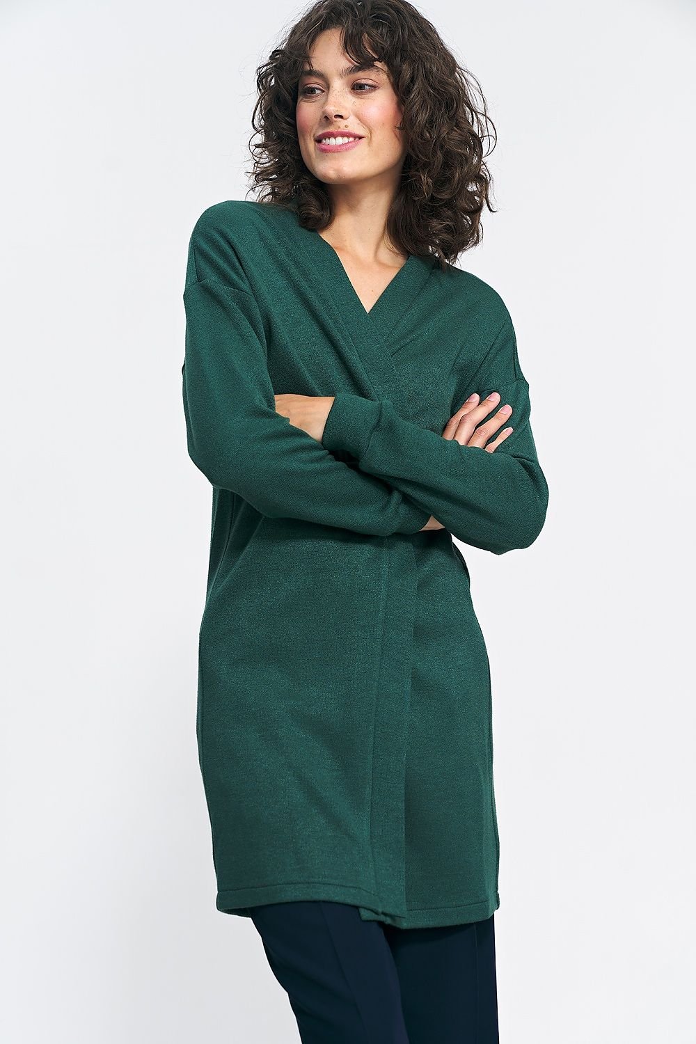 Soft Knit Green Cardigan – Comfortable & Versatile Weekend Outerwear - Ludowika 