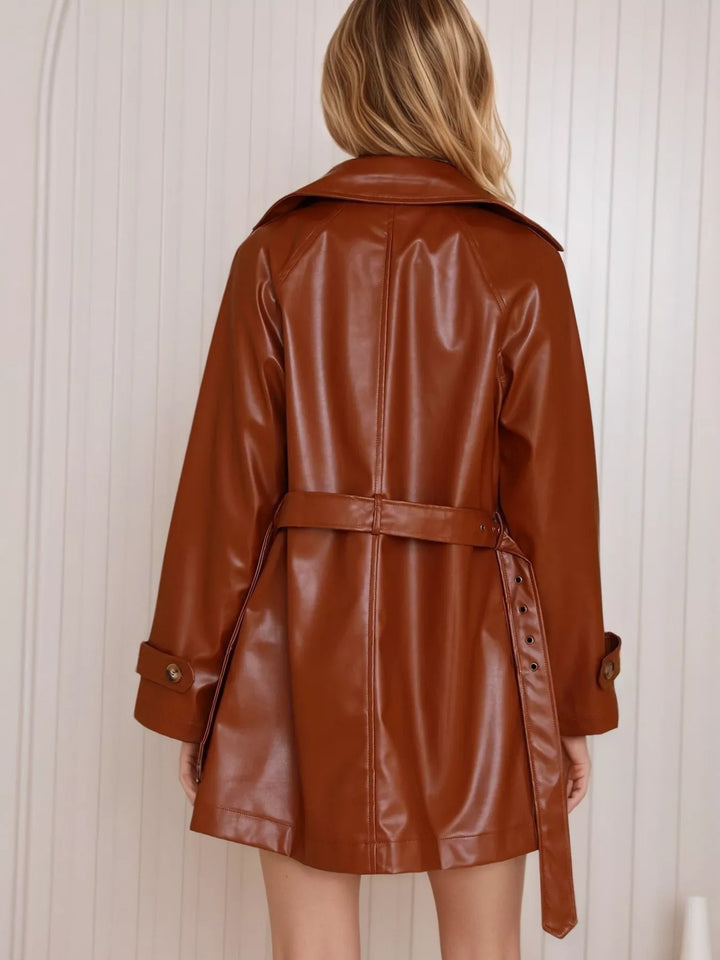 Ludowika Leather Double-Breasted Jacket