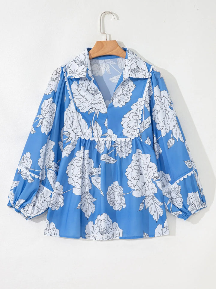 Ludowika Floral Print Babydoll Blouse