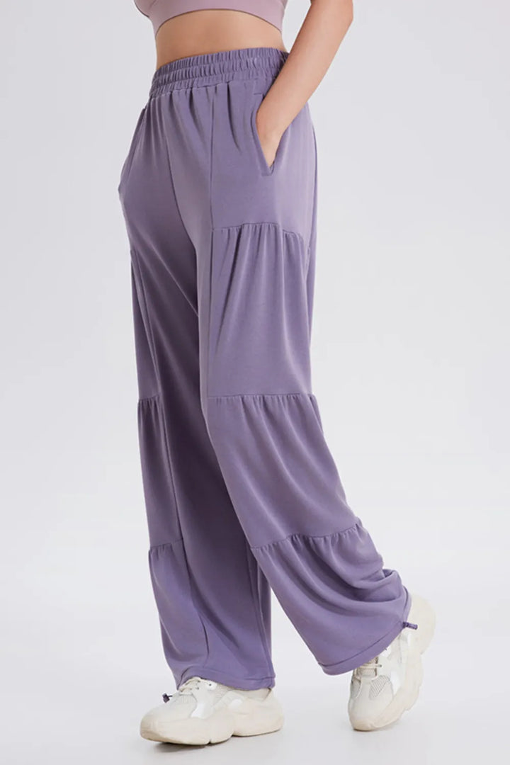 Ludowika Drawstring Elastic Waist Ruched Joggers