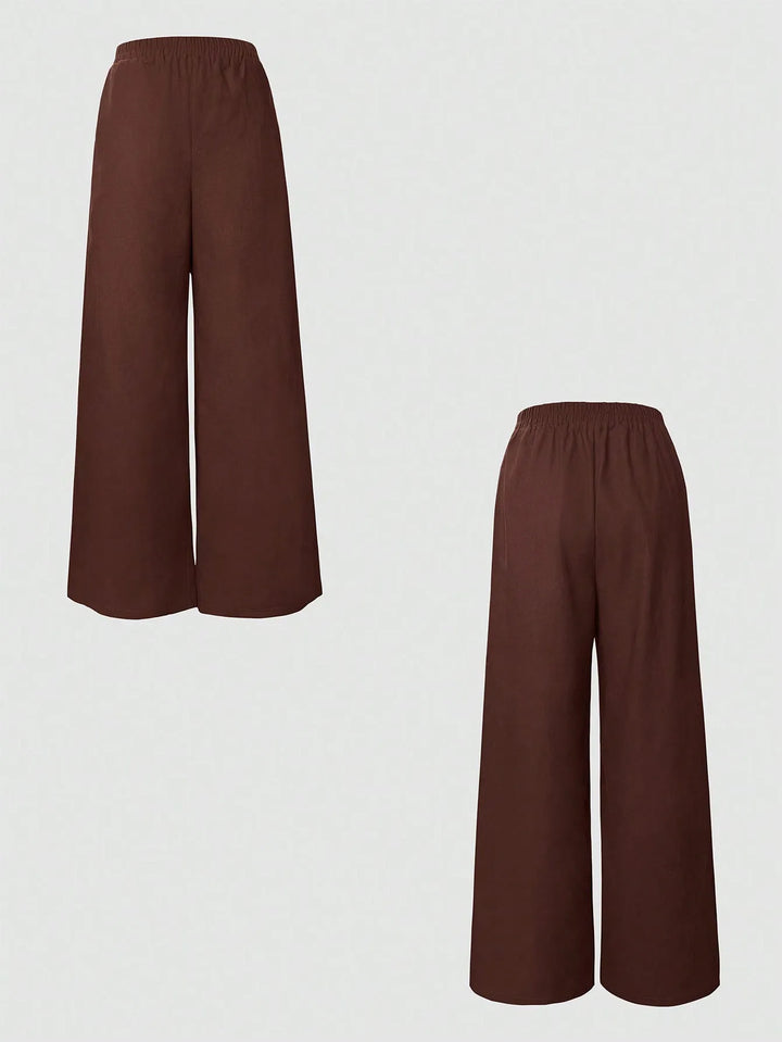 Ludowika Sleeveless Blazer and Wide Leg Pants Set