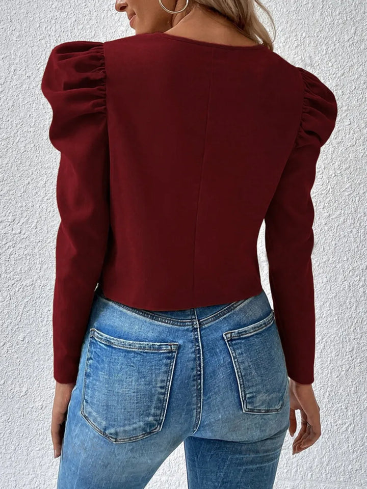 Ludowika Zip Up Puff Sleeve Jacket
