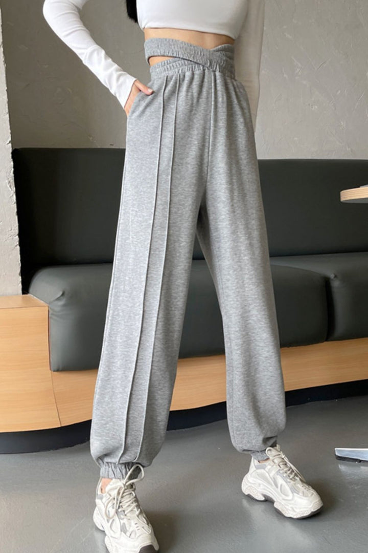 Ludowika Crisscross Long Sweatpants