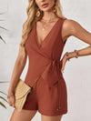 Ludowika Wrap Tie Front Sleeveless Top and Shorts Set