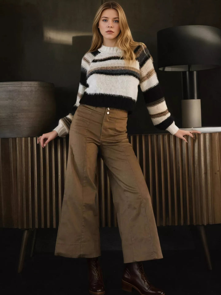 Ludowika High-Waisted Wide Leg Cropped Pants