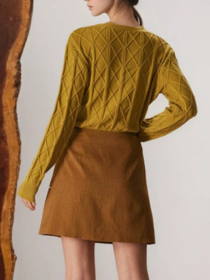 Ludowika Button-Front Mini Skirt