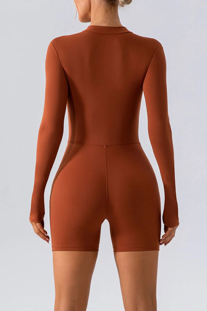 Ludowika Half Zip Long Sleeve Active Romper
