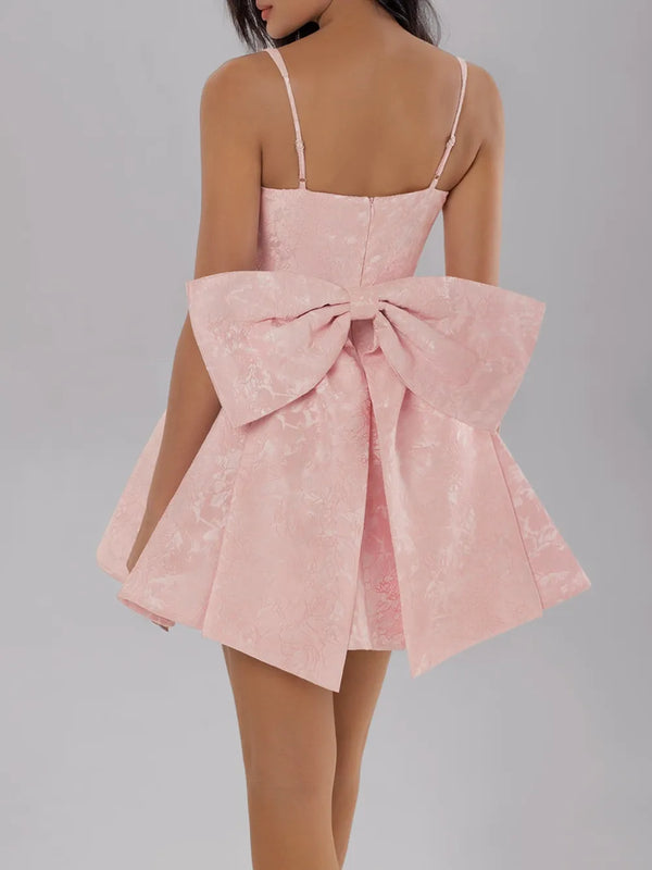 Ludowika Satin Mini Cami Dress with Bow
