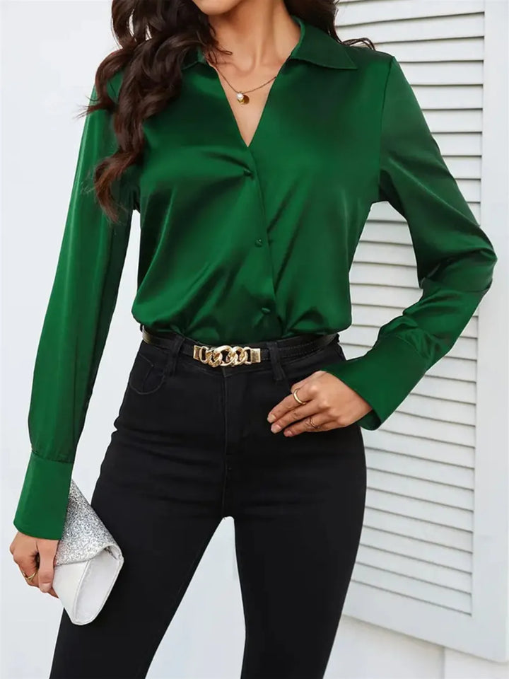 Ludowika Button Up Collared Neck Long Sleeve Shirt