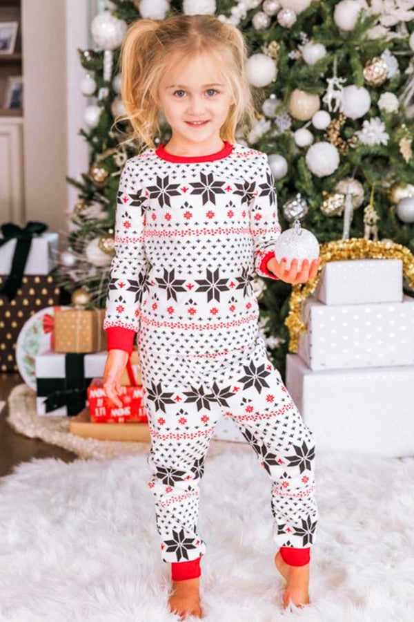 Snowflake Pattern Top and Pants Set - Ludowika 