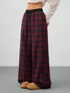 Ludowika Plaid Wide Leg Pants with Drawstring Waist